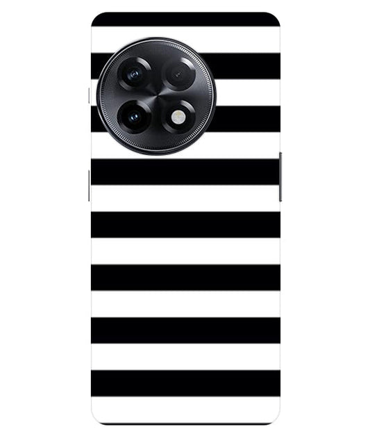 Black and White Stripes Back Cover For  OnePlus 11R