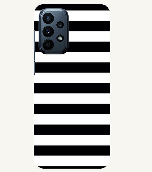 Black and White Stripes Back Cover For  Samsung Galaxy A23 5G