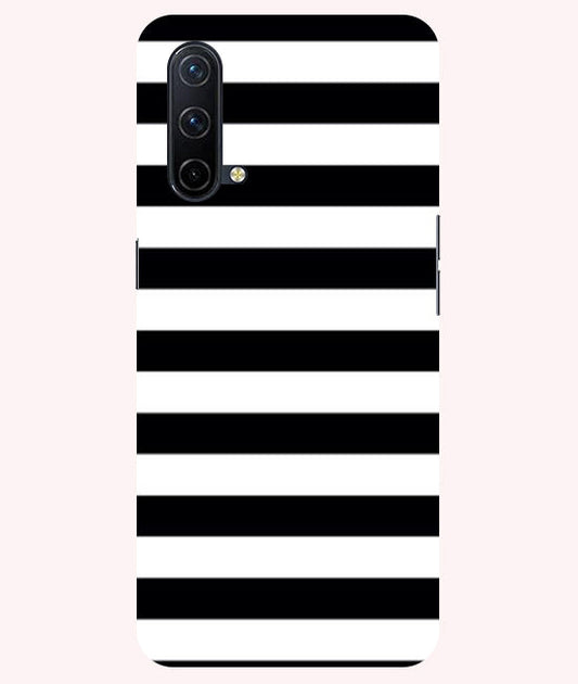 Black and White Stripes Back Cover For  OnePlus Nord CE 5G