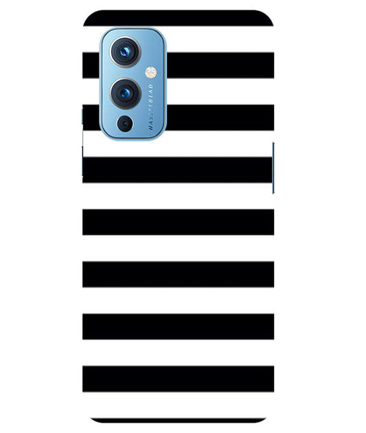 Black and White Stripes Back Cover For  OnePlus 9