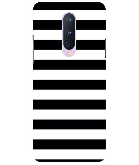 Black and White Stripes Back Cover For  OnePlus 8