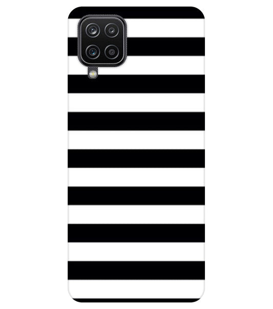 Black and White Stripes Back Cover For  Samsung Galaxy A22 4G