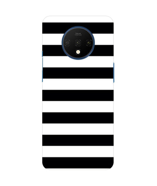 Black and White Stripes Back Cover For  OnePlus 7T