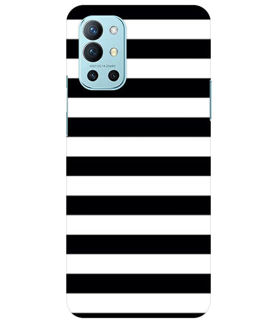 Black and White Stripes Back Cover For  OnePlus 9R