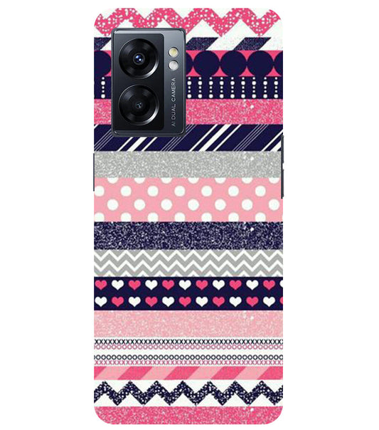 Colorful Stripes Back Cover For  Oppo K10 5G