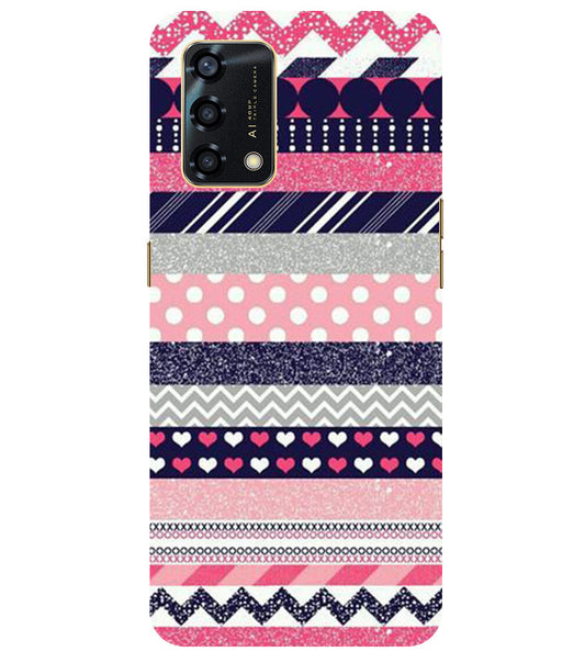 Colorful Stripes Back Cover For  Oppo F19