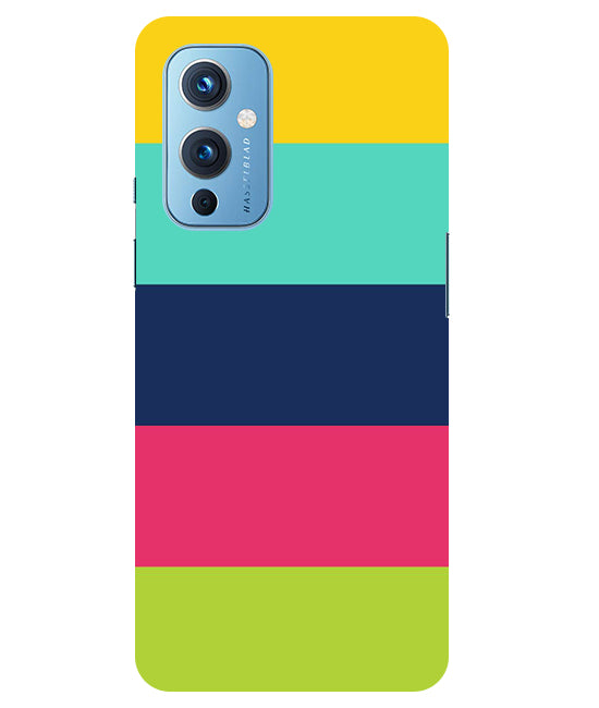 Five Color Stripes Back Cover For  OnePlus 9