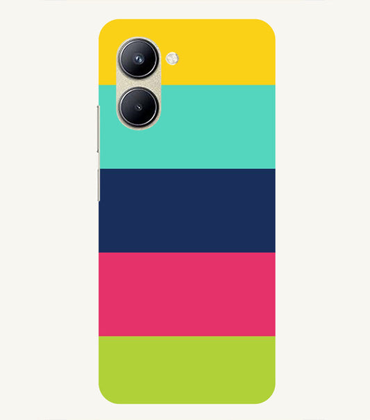 Five Color Stripes Back Cover For  Realme C33