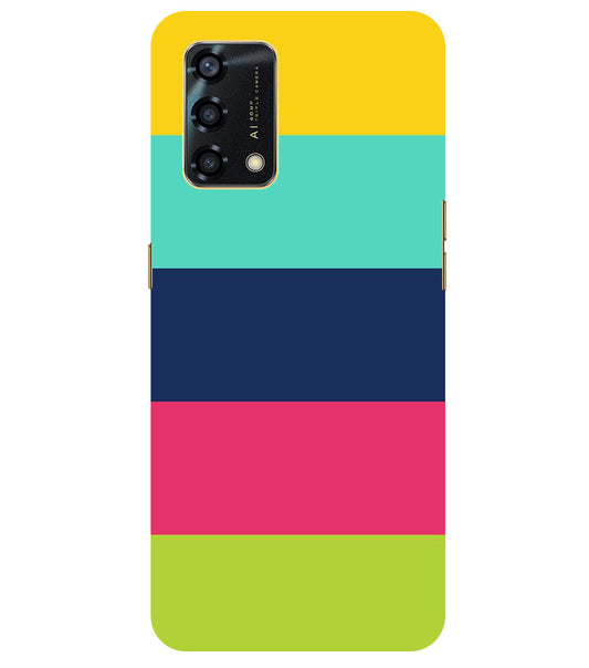 Five Color Stripes Back Cover For  Oppo F19