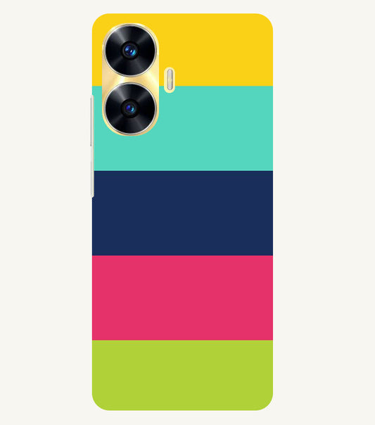 Five Color Stripes Back Cover For  Realme C55/Realme N55