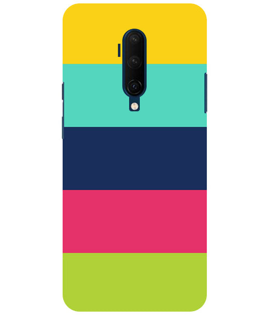 Five Color Stripes Back Cover For  OnePlus 7T Pro