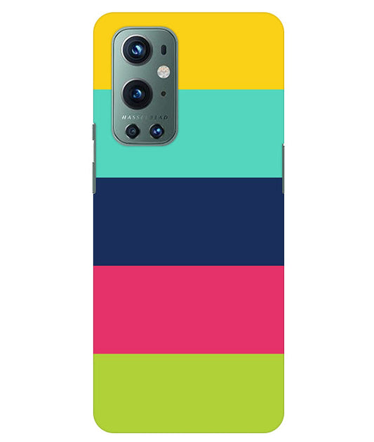 Five Color Stripes Back Cover For  OnePlus 9 Pro