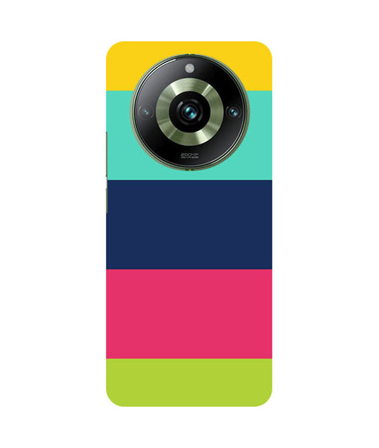 Five Color Stripes Back Cover For  Realme 12 5G