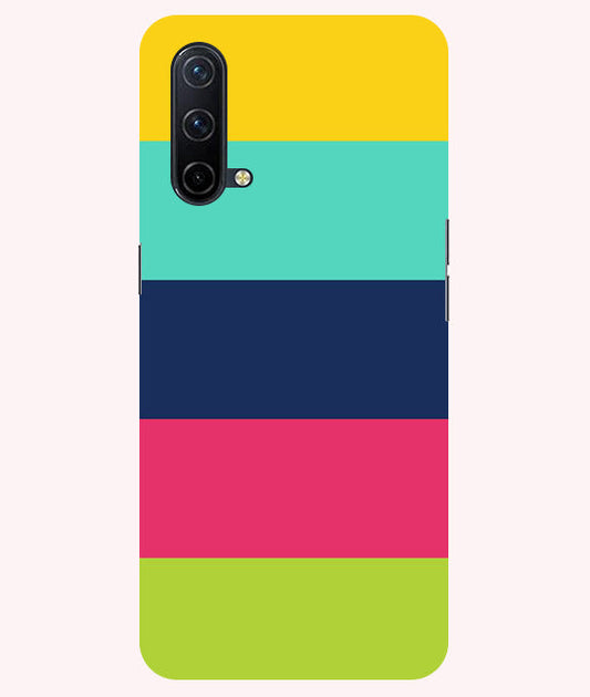 Five Color Stripes Back Cover For  OnePlus Nord CE 5G