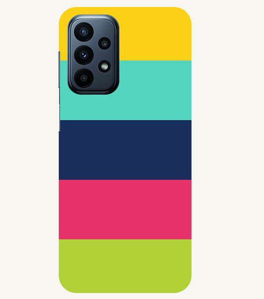 Five Color Stripes Back Cover For  Samsung Galaxy A23 5G