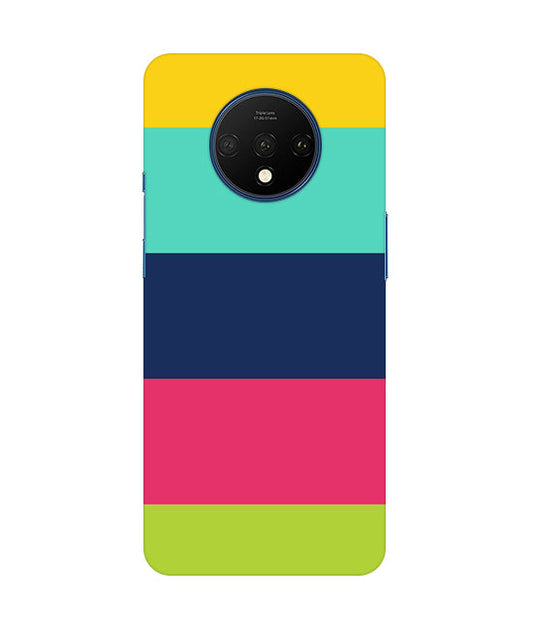 Five Color Stripes Back Cover For  OnePlus 7T