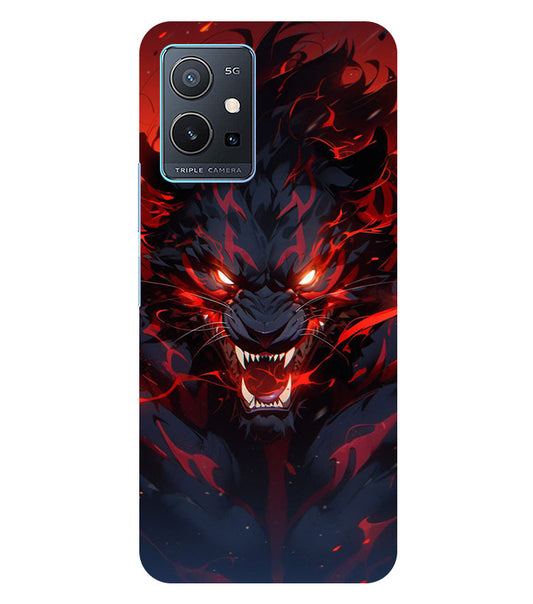 Pattern Creations Angry Lion Back Cover For Vivo T1 5G/Vivo Y75 5G/iQOO Z6 5G