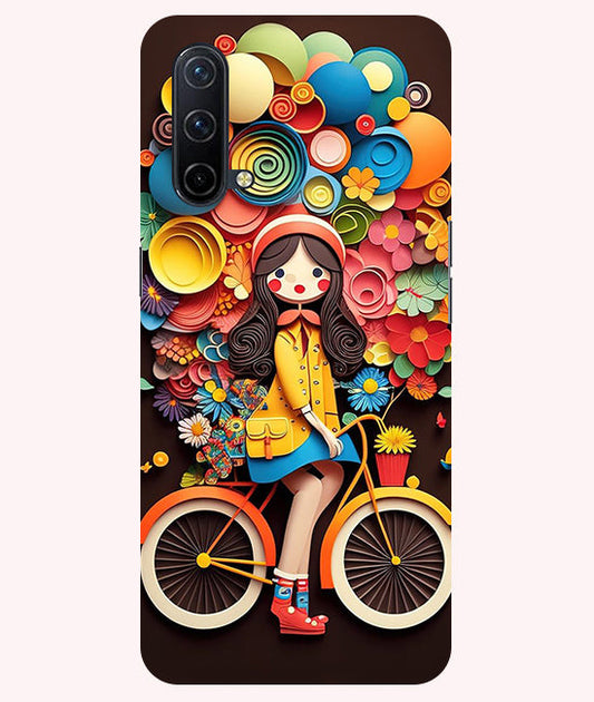 Girl Cycling Back Cover For  OnePlus Nord CE 5G