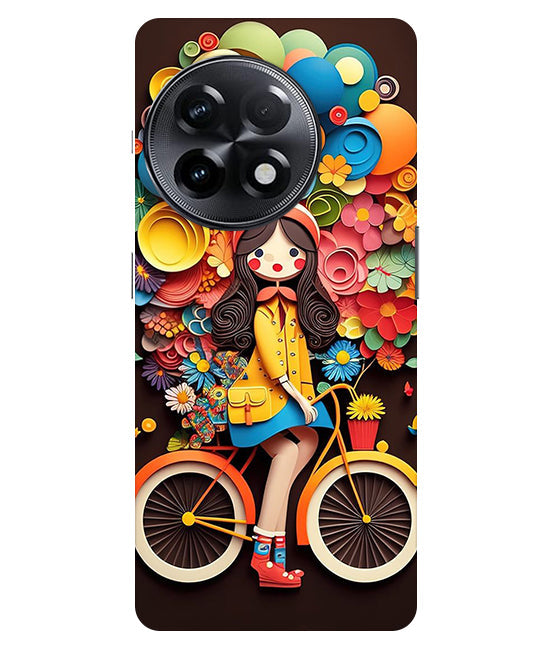 Girl Cycling Back Cover For  OnePlus 11R