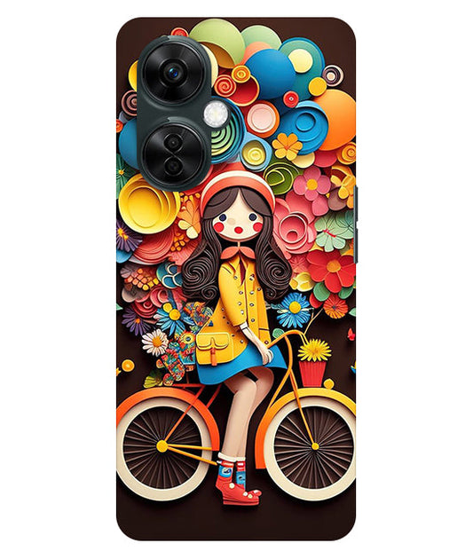 Girl Cycling Back Cover For  OnePlus Nord CE 3 Lite 5G