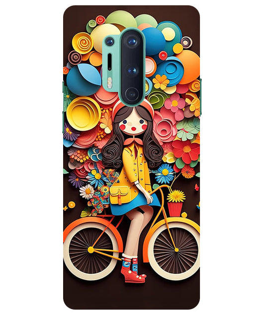 Girl Cycling Back Cover For  OnePlus 8 Pro