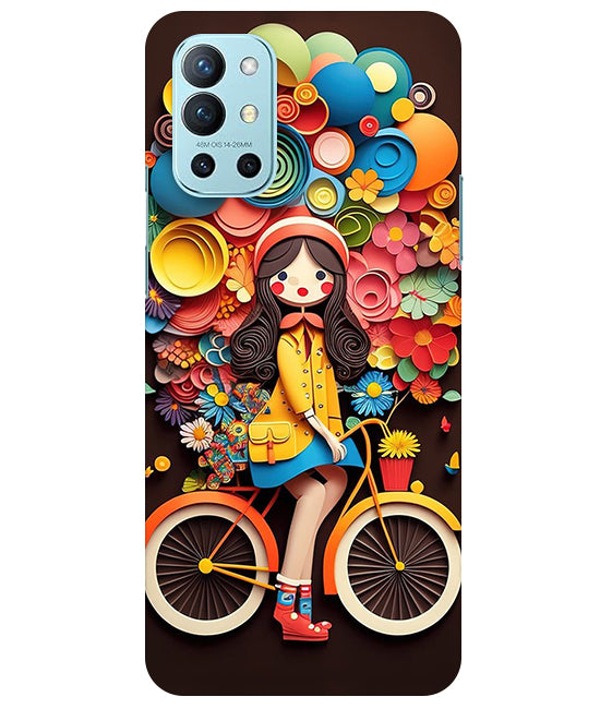 Girl Cycling Back Cover For  OnePlus 9R