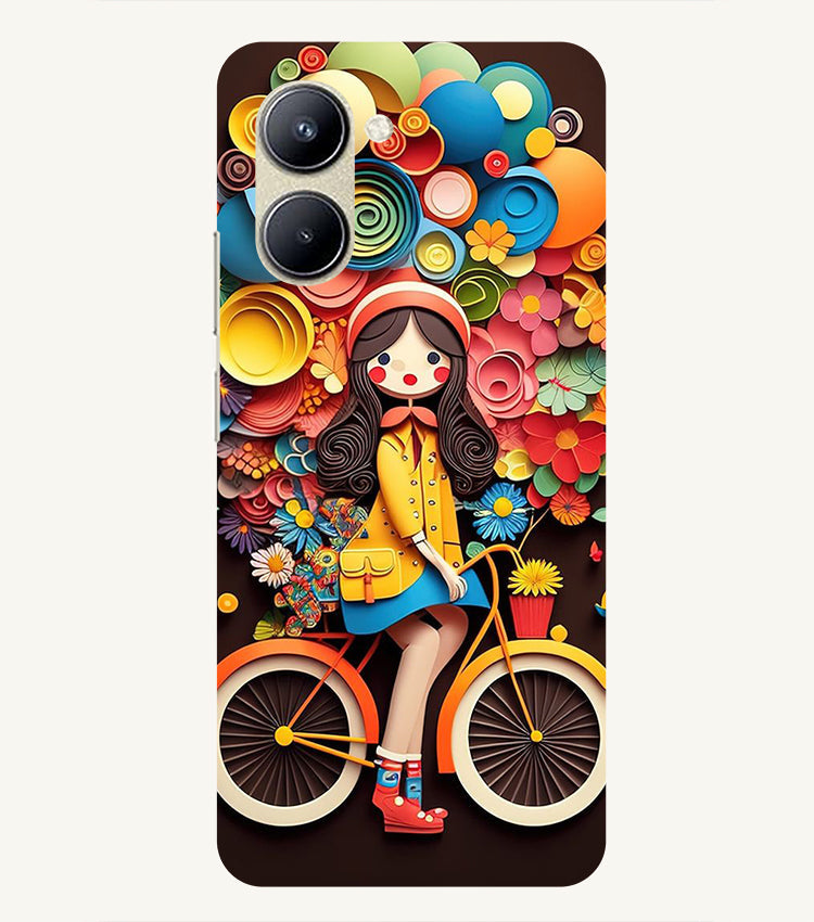 Girl Cycling Back Cover For  Realme C33