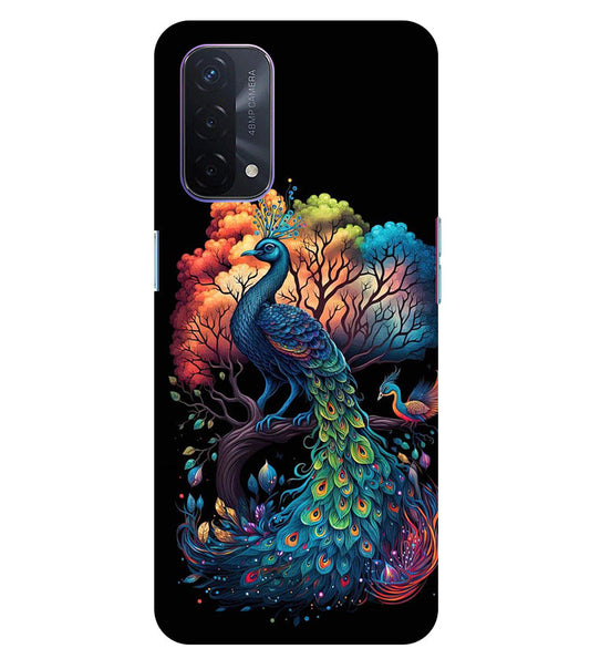 Peacock Back Cover For  Oppo A74 5G