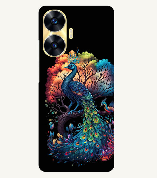 Peacock Back Cover For  Realme C55/N55