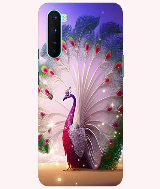 Peacock with Feather Back Cover For  OnePlus Nord