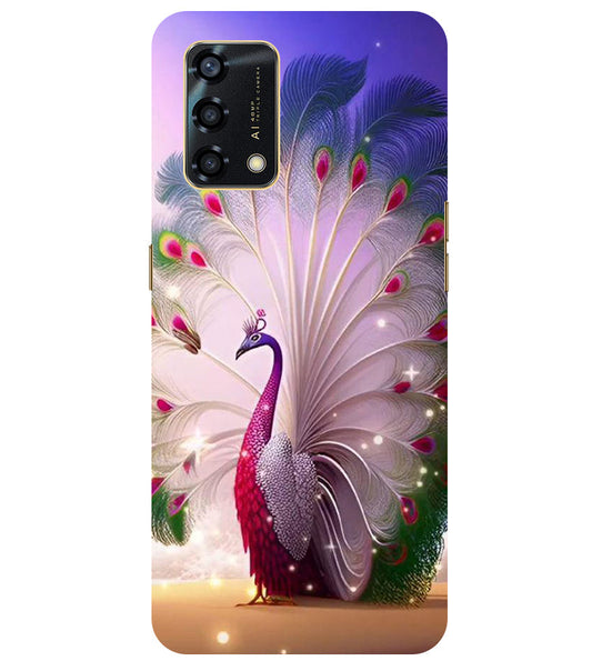 Peacock with Feather Back Cover For  Oppo F19