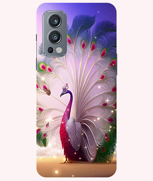 Peacock with Feather Back Cover For  OnePlus Nord 2 5G