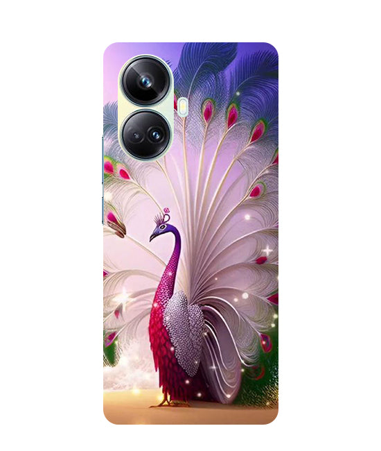 Peacock with Feather Back Cover For  Realme 10 Pro Plus 5G