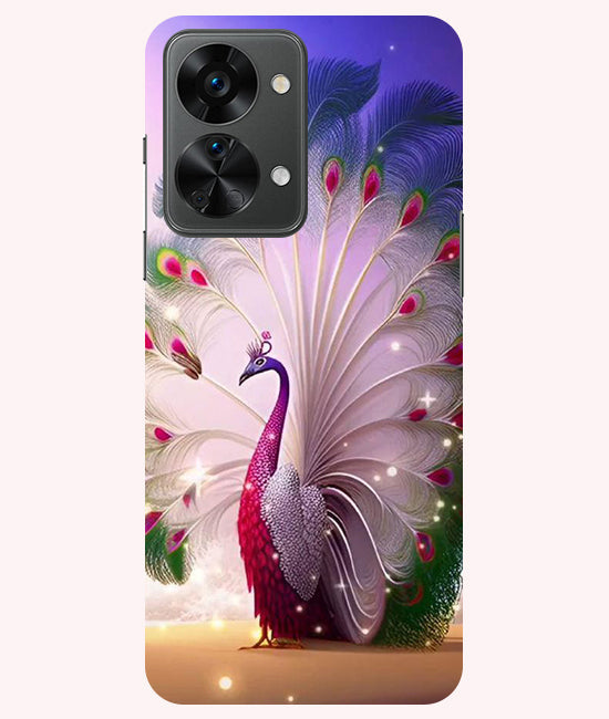 Peacock with Feather Back Cover For  OnePlus Nord 2T 5G