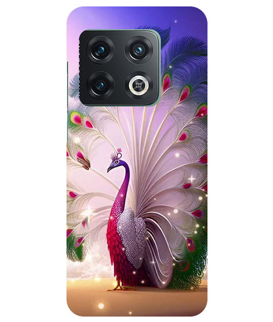 Peacock with Feather Back Cover For  OnePlus 10 Pro 5G