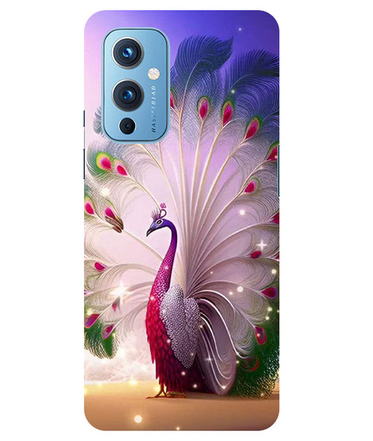 Peacock with Feather Back Cover For  OnePlus 9