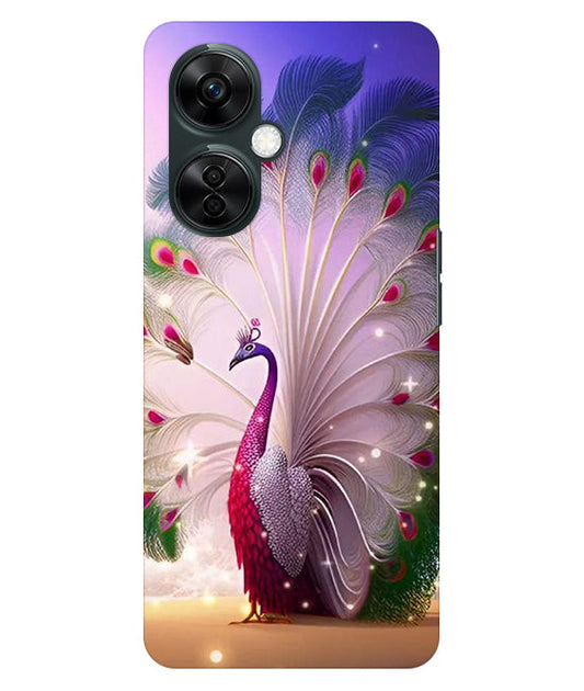 Peacock with Feather Back Cover For  OnePlus Nord CE 3 Lite 5G