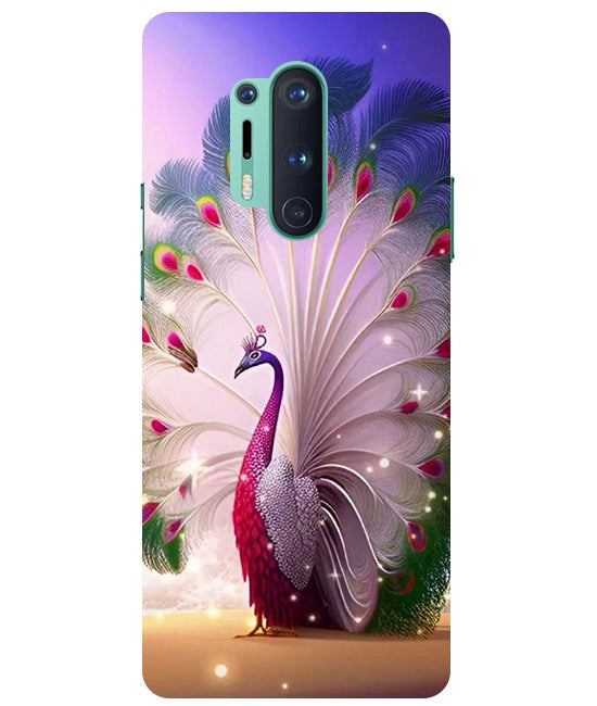 Peacock with Feather Back Cover For  OnePlus 8 Pro