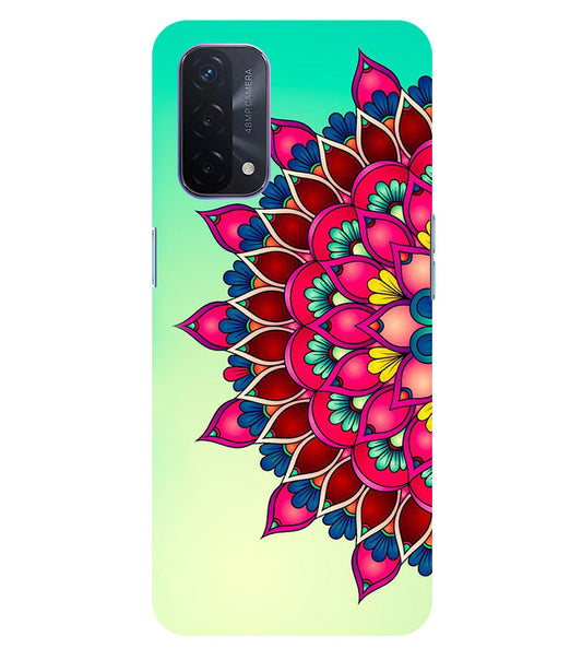 Colorful Mandala Back Cover For  Oppo A74 5G