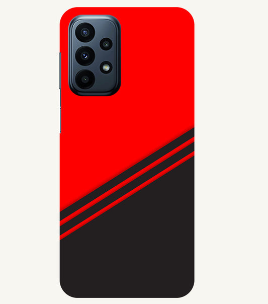 abstract red-black design flat line Back Cover For  Samsung Galaxy A23 5G