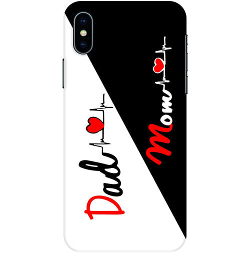 Mom Dad Love quotes Back Cover For  Apple Iphone X