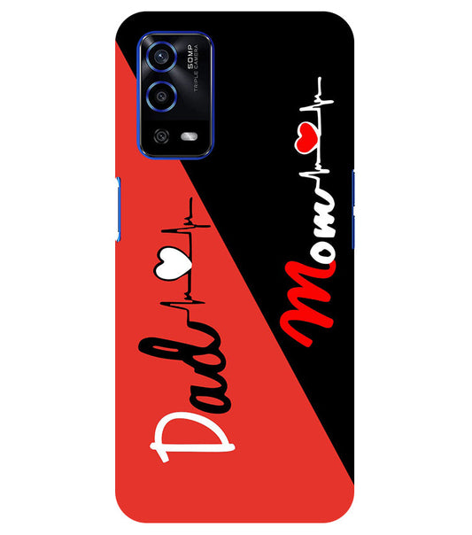 Mom Dad 1 Love quotes Back Cover For  Oppo A53S 5G