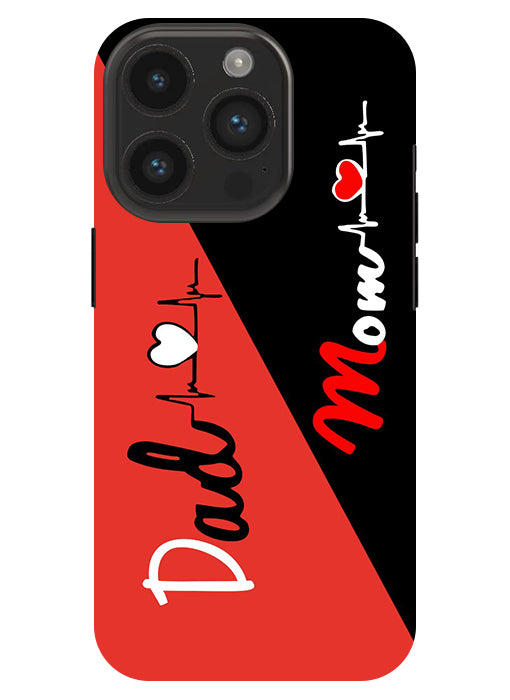 Mom Dad 1 Love quotes Back Cover For  Apple Iphone 14 Pro Max