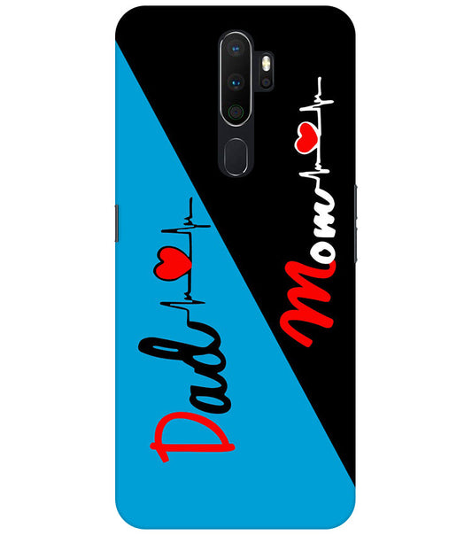 Mom Dad 2 Love quotes Back Cover For  Oppo A5 2020