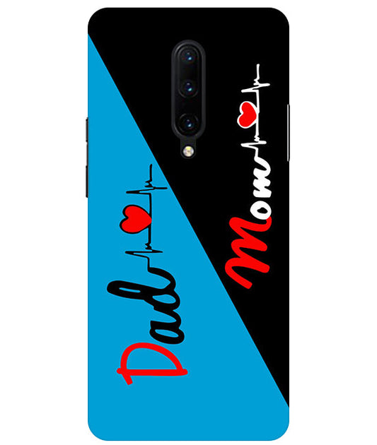Mom Dad 2 Love quotes Back Cover For  OnePlus 7 Pro