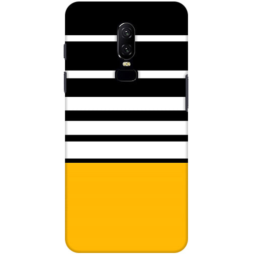 Horizontal Stripes Back Cover For  Oneplus 6