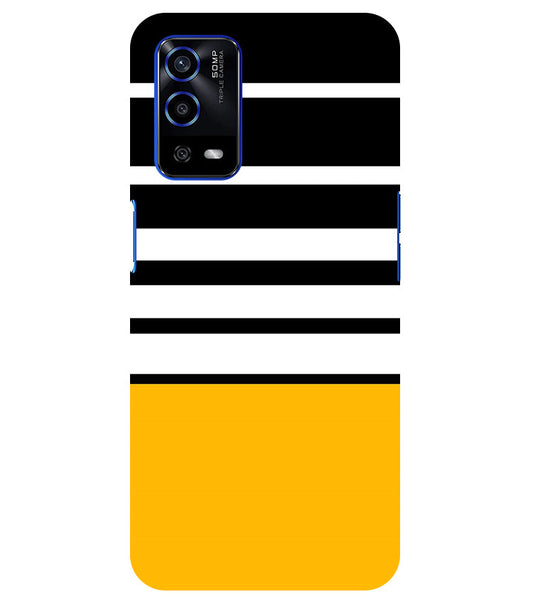 Horizontal Stripes Back Cover For  Oppo A16