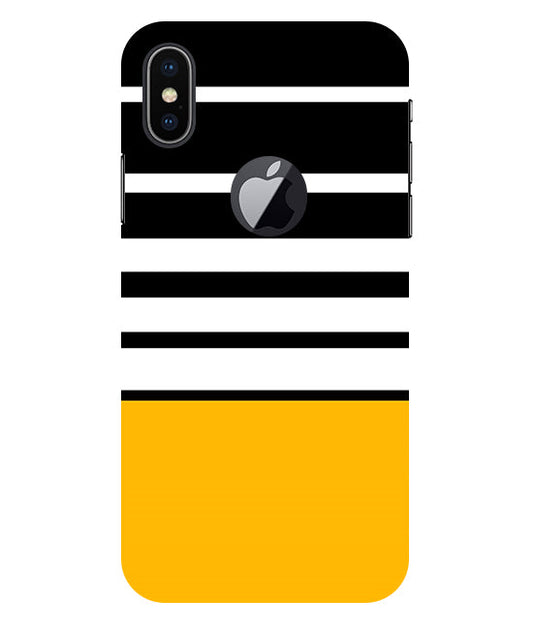 Horizontal Stripes Back Cover For  Apple Iphone X Logocut