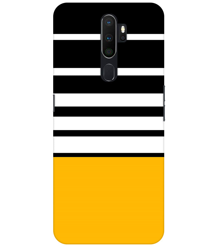 Horizontal Stripes Back Cover For  Oppo A5 2020