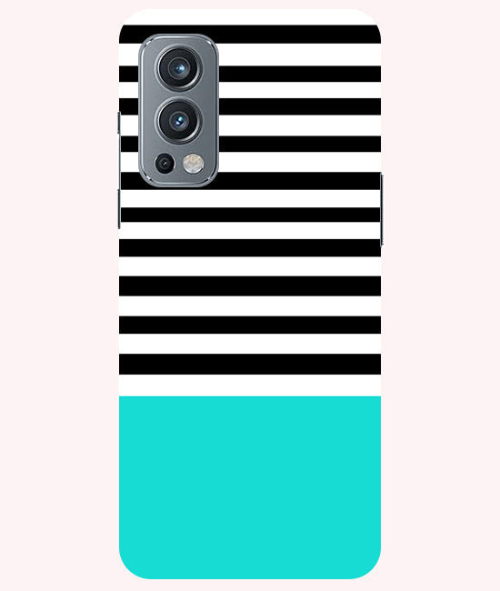 Horizontal  Multicolor Stripes Back Cover For  Oneplus Nord 2 5G